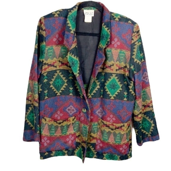 Vintage 80’s Southwestern Blazer/Jacket size m/l - Picture 3 of 14
